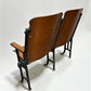 Theater Seats - 2 Vintage Wood Folding Theater Seats, Auditorium Seats, Entryway Bench, E18 by The Old Grainery (art deco,...