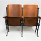 Theater Seats - 2 Vintage Wood Folding Theater Seats, Auditorium Seats, Entryway Bench, E18 by The Old Grainery (art deco,...