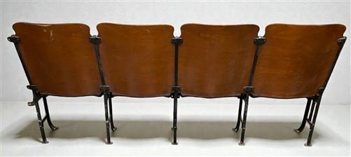 Home & Living > Furniture - 4 Vintage Wood Folding Theater Seats, Auditorium Seats, Entryway Bench, E17 by The Old Grainer...
