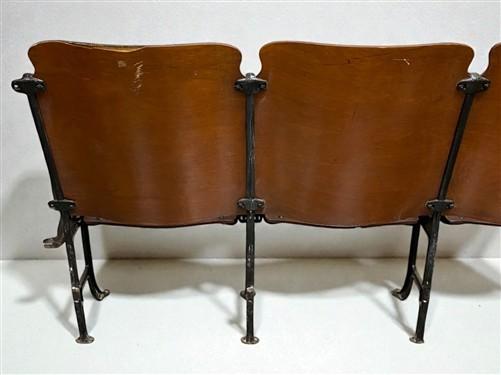 Home & Living > Furniture - 4 Vintage Wood Folding Theater Seats, Auditorium Seats, Entryway Bench, E17 by The Old Grainer...