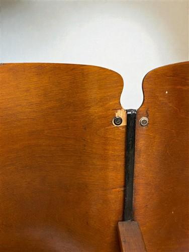 4 Vintage Wood Folding Theater Seats, Auditorium Seats, Entryway Bench, E23