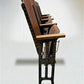 4 Vintage Wood Folding Theater Seats, Auditorium Seats, Entryway Bench, E23
