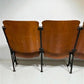 4 Vintage Wood Folding Theater Seats, Auditorium Seats, Entryway Bench, E23