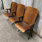 Theater Seats - 3 Vintage Wood Folding Theater Seats, Auditorium Seats, Entryway Bench, E19 by The Old Grainery (art deco,...