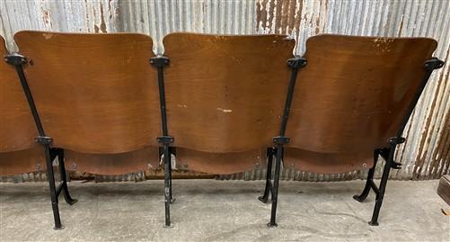 Home & Living > Furniture - 6 Vintage Wood Folding Theater Seats, Auditorium Seats, Entryway Bench, E22 by The Old Grainer...