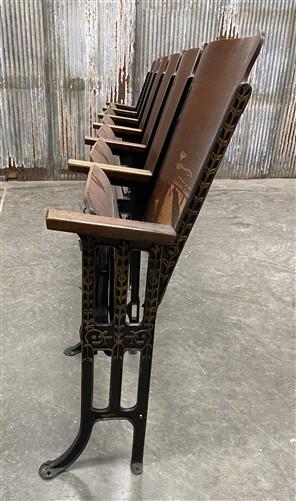 Home & Living > Furniture - 6 Vintage Wood Folding Theater Seats, Auditorium Seats, Entryway Bench, E22 by The Old Grainer...