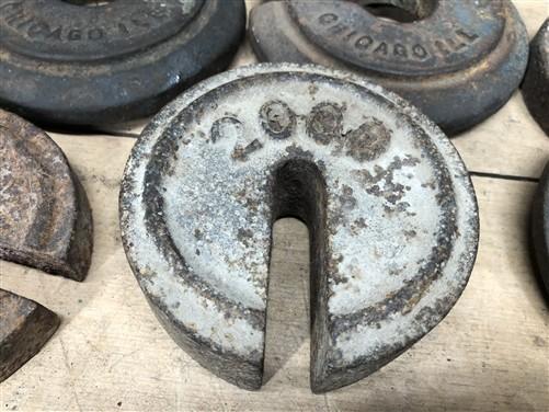 Platform Scale Weights Vintage Metal Hanging Industrial Fairbank Morse Hdwe A43