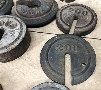 Platform Scale Weights Vintage Metal Hanging Industrial Fairbank Morse Hdwe A43