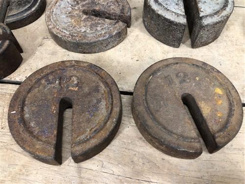 Platform Scale Weights Vintage Metal Hanging Industrial Fairbank Morse Hdwe A43