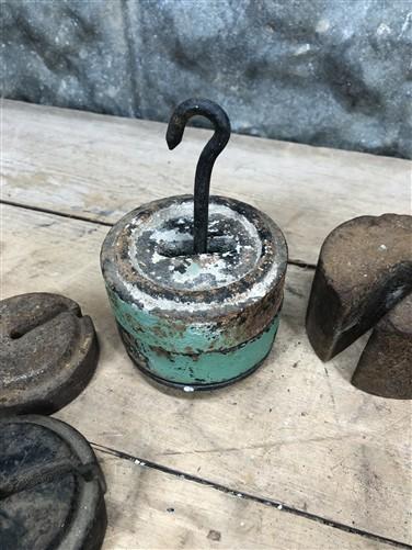 Scale Weights - Platform Scale Weights Vintage Hanging Metal Industrial Fairbank Morse Howe a50 by The Old Grainery (fairb...