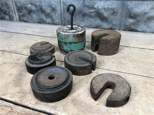 Scale Weights - Platform Scale Weights Vintage Hanging Metal Industrial Fairbank Morse Howe a50 by The Old Grainery (fairb...