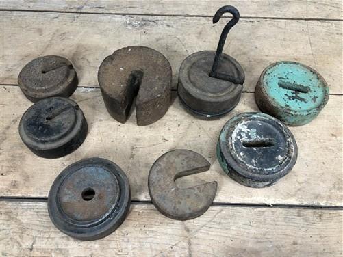 Scale Weights - Platform Scale Weights Vintage Hanging Metal Industrial Fairbank Morse Howe a50 by The Old Grainery (fairb...