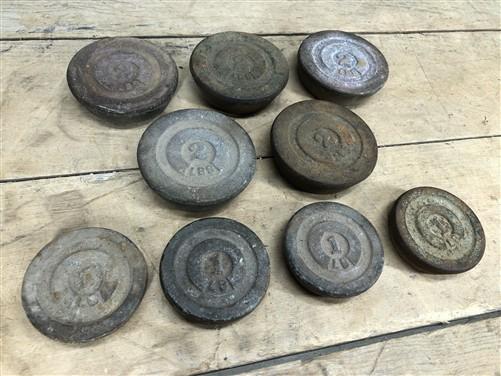 Scale Weights - Platform Scale Weights Vintage Hanging Metal Industrial Fairbank Morse Howe a49 by The Old Grainery (1 lb,...