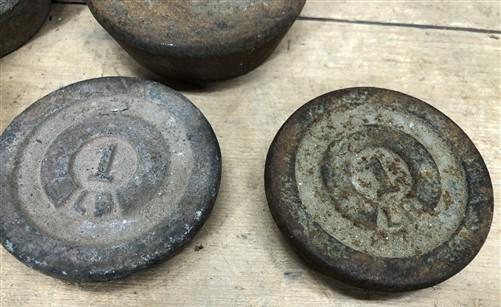 Scale Weights - Platform Scale Weights Vintage Hanging Metal Industrial Fairbank Morse Howe a49 by The Old Grainery (1 lb,...