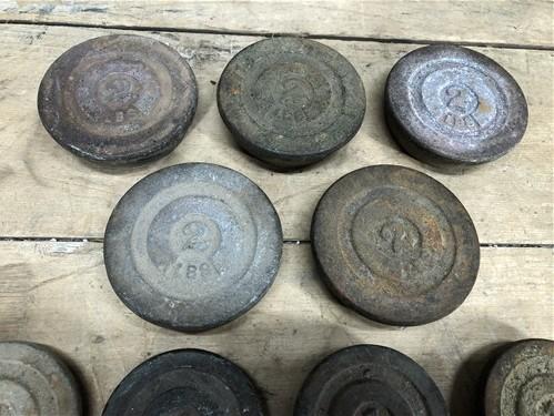 Scale Weights - Platform Scale Weights Vintage Hanging Metal Industrial Fairbank Morse Howe a49 by The Old Grainery (1 lb,...
