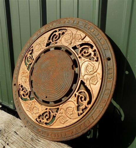 Cast Iron Round Stove Pipe Collar, Chimney Flue Cover, Ornate Grate Heat Ring S,