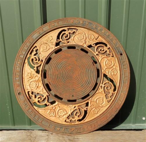 Cast Iron Round Stove Pipe Collar, Chimney Flue Cover, Ornate Grate Heat Ring S,