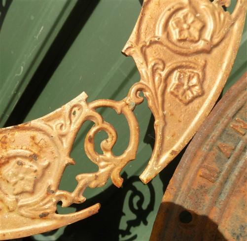 Cast Iron Round Stove Pipe Collar, Chimney Flue Cover, Ornate Grate Heat Ring S,