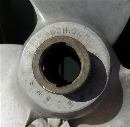 Boat propeller - 3 Blade Michigan Wheel Boat Propeller, SMC 630 Vintage Aluminum Boat Prop Q, by The Old Grainery (3 blade...