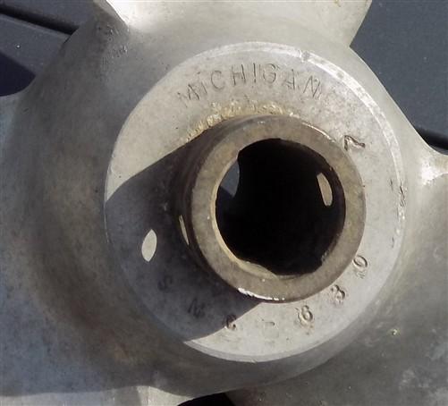 Boat propeller - 3 Blade Michigan Wheel Boat Propeller, SMC 630 Vintage Aluminum Boat Prop Q, by The Old Grainery (3 blade...