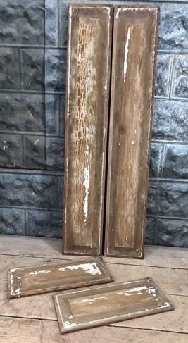 Door Panel - 4 Wooden Door Panels, Cupboard Furniture Architectural Salvage, Arts Crafts A91 by The Old Grainery (art, bac...