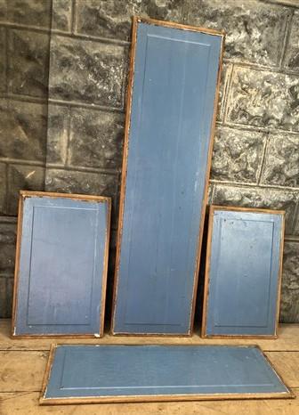 Door Panels - 4 Wooden Door Panels, Cupboard Furniture Architectural Salvage, Arts Crafts A84 by The Old Grainery (art, bl...