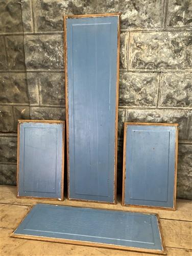 Door Panels - 4 Wooden Door Panels, Cupboard Furniture Architectural Salvage, Arts Crafts A84 by The Old Grainery (art, bl...