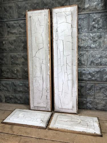 4 Wooden Door Panels, Cupboard Furniture Architectural Salvage, Arts Crafts A89