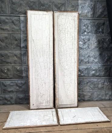 Door Panels - 4 Wooden Door Panels, Cupboard Furniture Architectural Salvage, Arts Crafts A88 by The Old Grainery (accents...