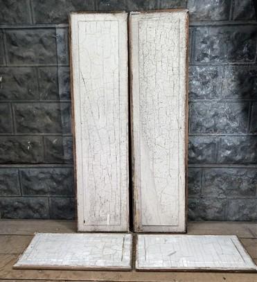 Door Panels - 4 Wooden Door Panels, Cupboard Furniture Architectural Salvage, Arts Crafts A88 by The Old Grainery (accents...
