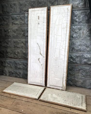 Door Panels - 4 Wooden Door Panels, Cupboard Furniture Architectural Salvage, Arts Crafts A88 by The Old Grainery (accents...