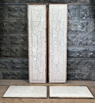 Door Panels - 4 Wooden Door Panels, Cupboard Furniture Architectural Salvage, Arts Crafts A85 by The Old Grainery (art, br...