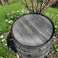 Whiskey Wine Barrel, Vintage Reclaimed Used Wood Barrel, Primitive Rum Keg, H