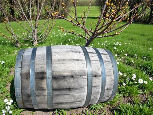 Whiskey Wine Barrel, Vintage Reclaimed Used Wood Barrel, Primitive Rum Keg, H
