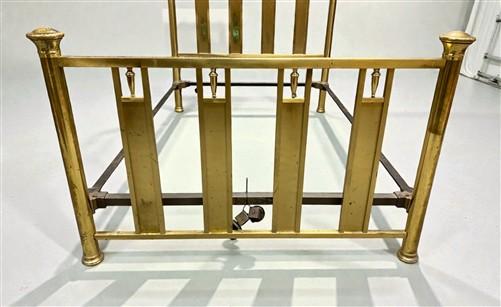 Brass Bed Frame - Hollywood Regency Antique Brass Bed Frame Headboard Footboard w/Rails Full Size by The Old Grainery (ant...