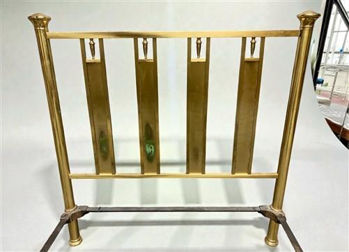 Brass Bed Frame - Hollywood Regency Antique Brass Bed Frame Headboard Footboard w/Rails Full Size by The Old Grainery (ant...
