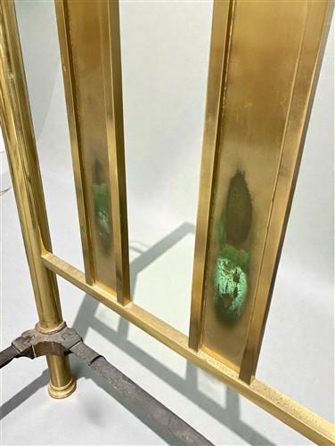 Brass Bed Frame - Hollywood Regency Antique Brass Bed Frame Headboard Footboard w/Rails Full Size by The Old Grainery (ant...