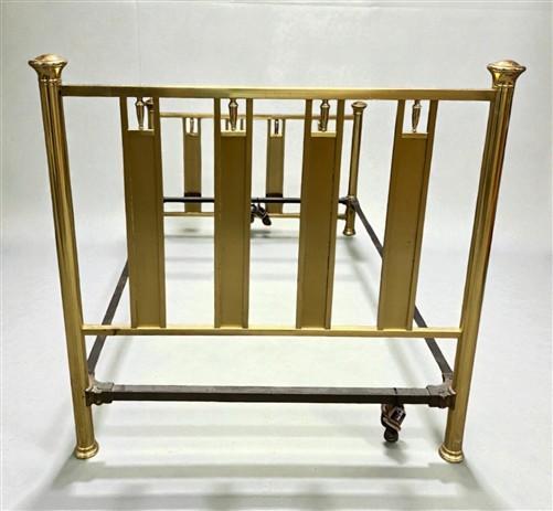Brass Bed Frame - Hollywood Regency Antique Brass Bed Frame Headboard Footboard w/Rails Full Size by The Old Grainery (ant...