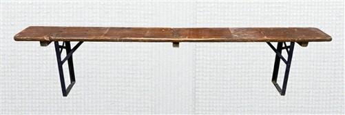 Beer Garden Bench - Vintage German Beer Garden Folding Bench Portable Industrial Wood Bench Seat A79 by The Old Grainery (...