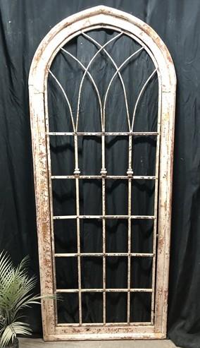 Wall Decor - Large Wood Metal Architectural Window Wall Decor, Arched Church Window Frame A by The Old Grainery (arched, c...