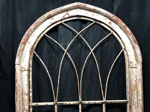 Wall Decor - Large Wood Metal Architectural Window Wall Decor, Arched Church Window Frame A by The Old Grainery (arched, c...