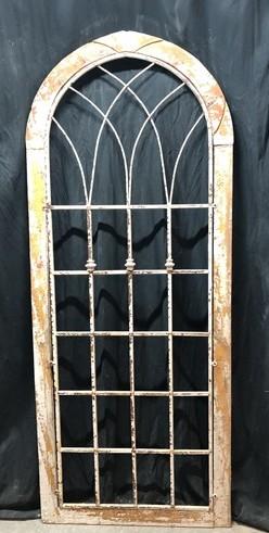 Wall Decor - Large Wood Metal Architectural Window Wall Decor, Arched Church Window Frame A by The Old Grainery (arched, c...