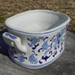 Foot bath - Chinese Porcelain Foot Bath, Blue White Chinoiserie Asian Decor A9M by The Old Grainery (asian, blue, Chinese)