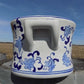 Foot bath - Chinese Porcelain Foot Bath, Blue White Chinoiserie Asian Decor A9M by The Old Grainery (asian, blue, Chinese)