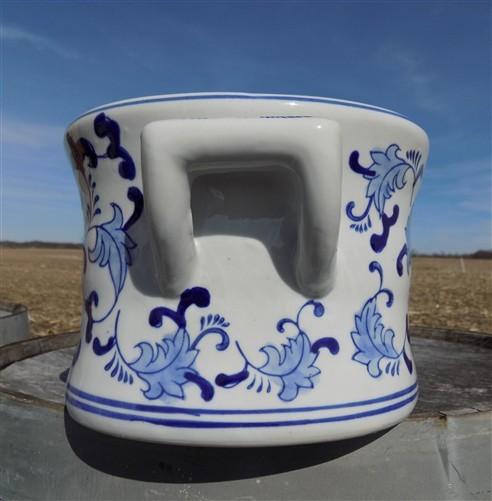 Foot bath - Chinese Porcelain Foot Bath, Blue White Chinoiserie Asian Decor A9M by The Old Grainery (asian, blue, Chinese)