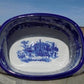 Chinese Porcelain Foot Bath, Blue White Cityscape Chinoiserie Decor A7M