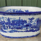 Large Blue & White Cityscape Foot Bath, Chinese Porcelain Decor, Chinoiserie A8M