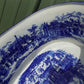 Large Blue & White Cityscape Foot Bath, Chinese Porcelain Decor, Chinoiserie A8M