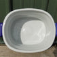 Chinese Porcelain Foot Bath, White Blue Floral Asian Chinoiserie A23M