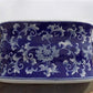 Chinoiserie Foot Bath Bowl, Large White Blue Floral Porcelain A24M